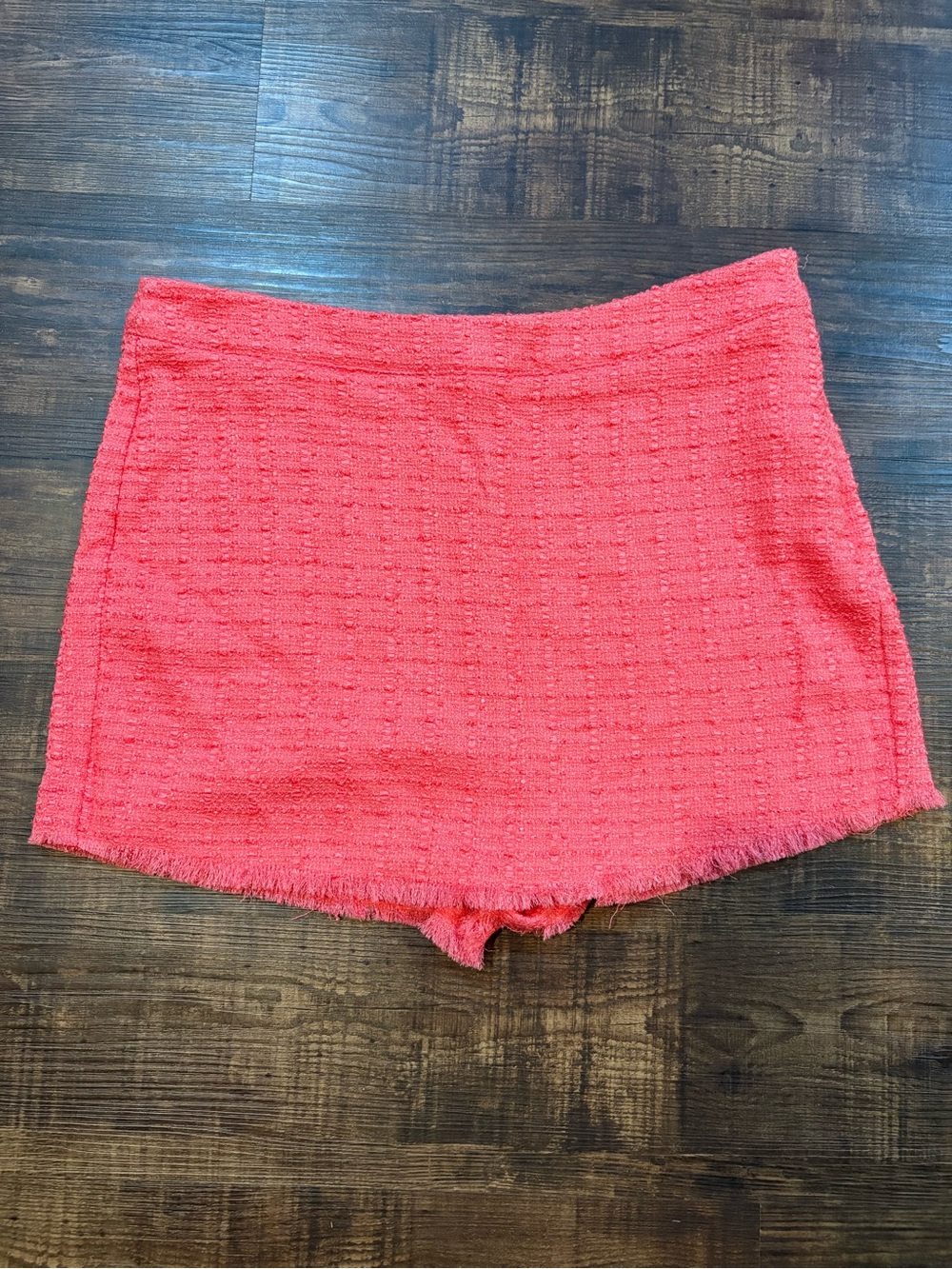 Zara Coral Tweed Skort